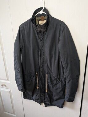 JACK & JONES Mid Season Men Coat Navy Blue Size Small Big Pockets Cargo
